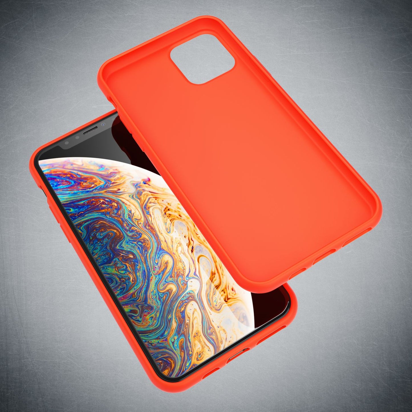 NALIA Neon Silikonhülle für iPhone 11 Pro – Soft-Touch & Signal-Neon – NEONSHOCK (Matte Schutzhülle) – Marke aus Berlin