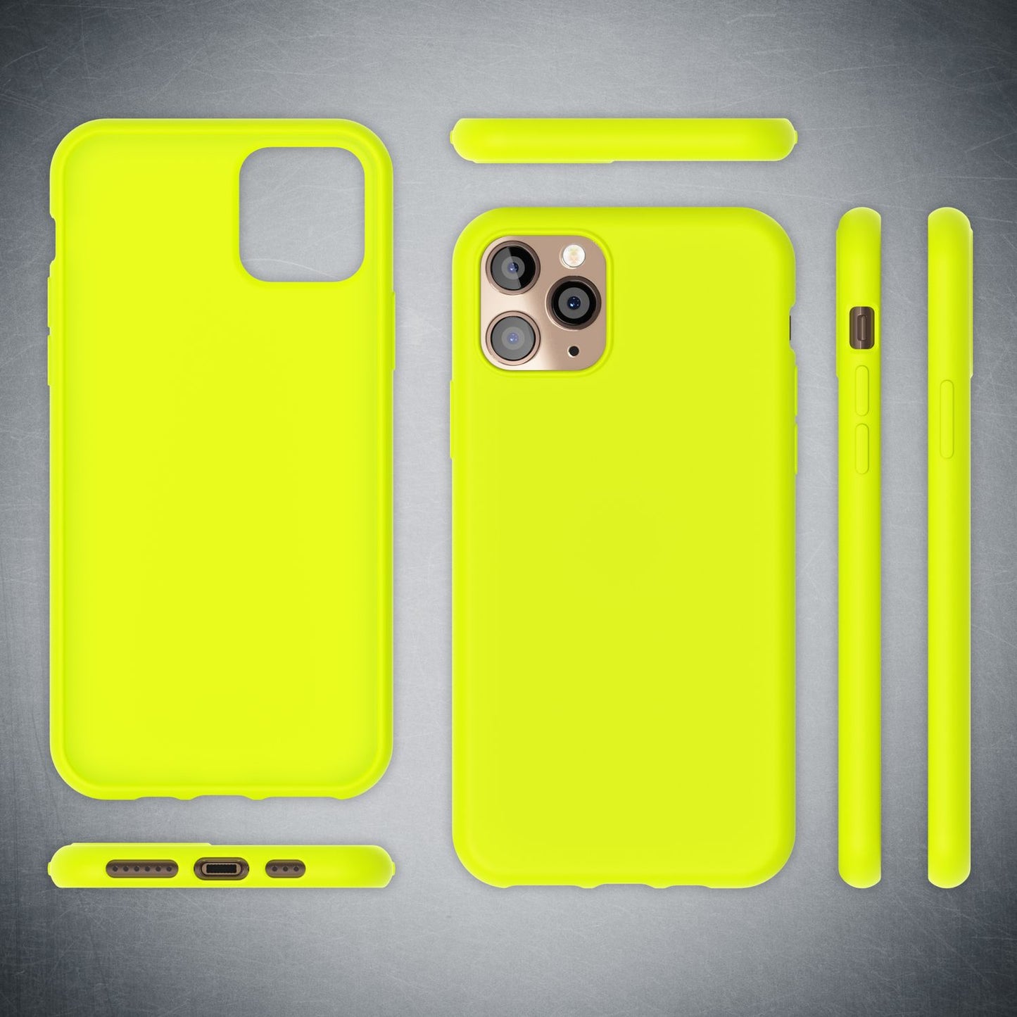 NALIA Neon Silikonhülle für iPhone 11 Pro – Soft-Touch & Signal-Neon – NEONSHOCK (Matte Schutzhülle) – Marke aus Berlin