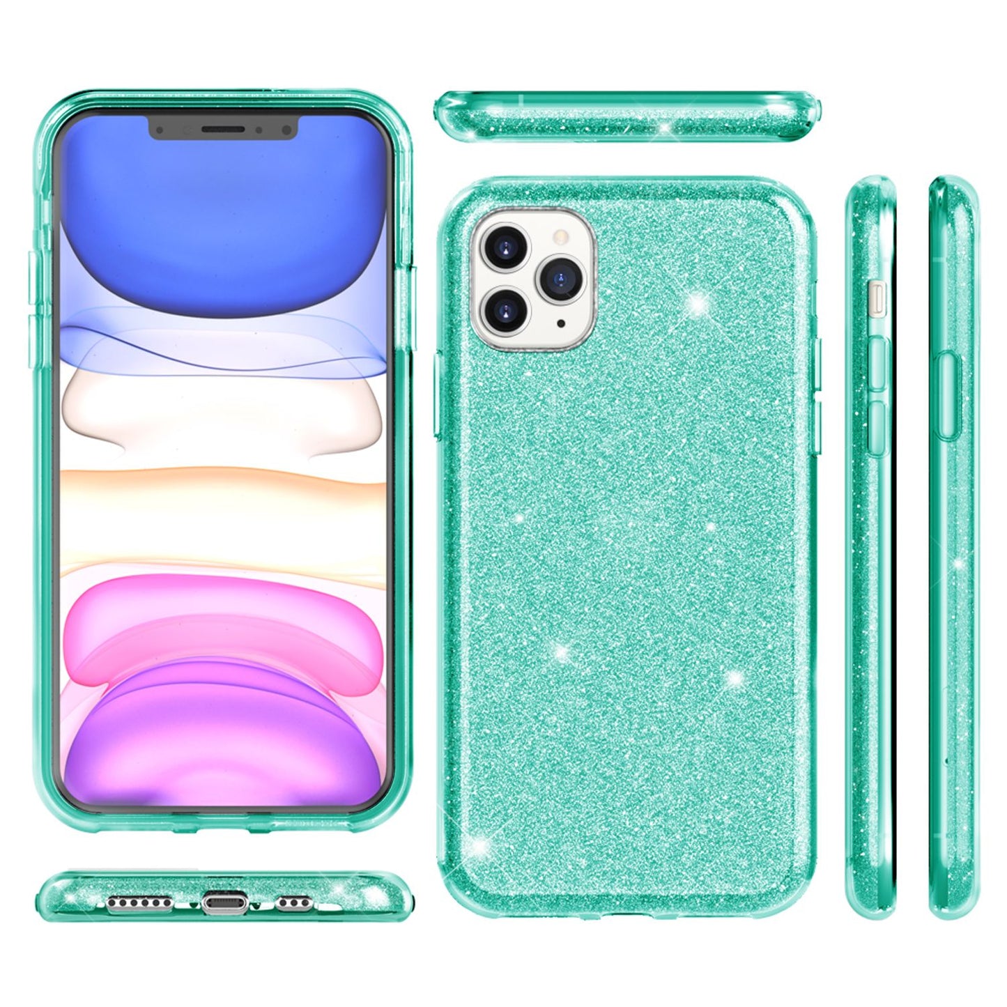 NALIA Glitzer Handyhülle kompatibel mit iPhone 11 Pro Max, Diamant Glitzer Handyhülle Bling