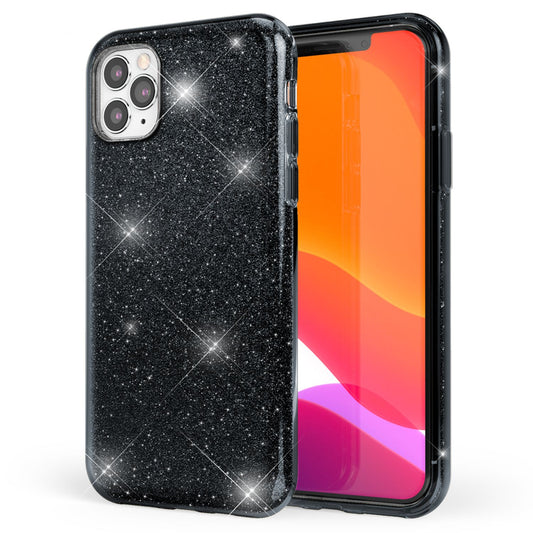 NALIA Glitzerhülle für iPhone 11 Pro – Funkelnder Glitzer-Look & Grip – SHINEPOP (Silikon Case) – Marke aus Berlin