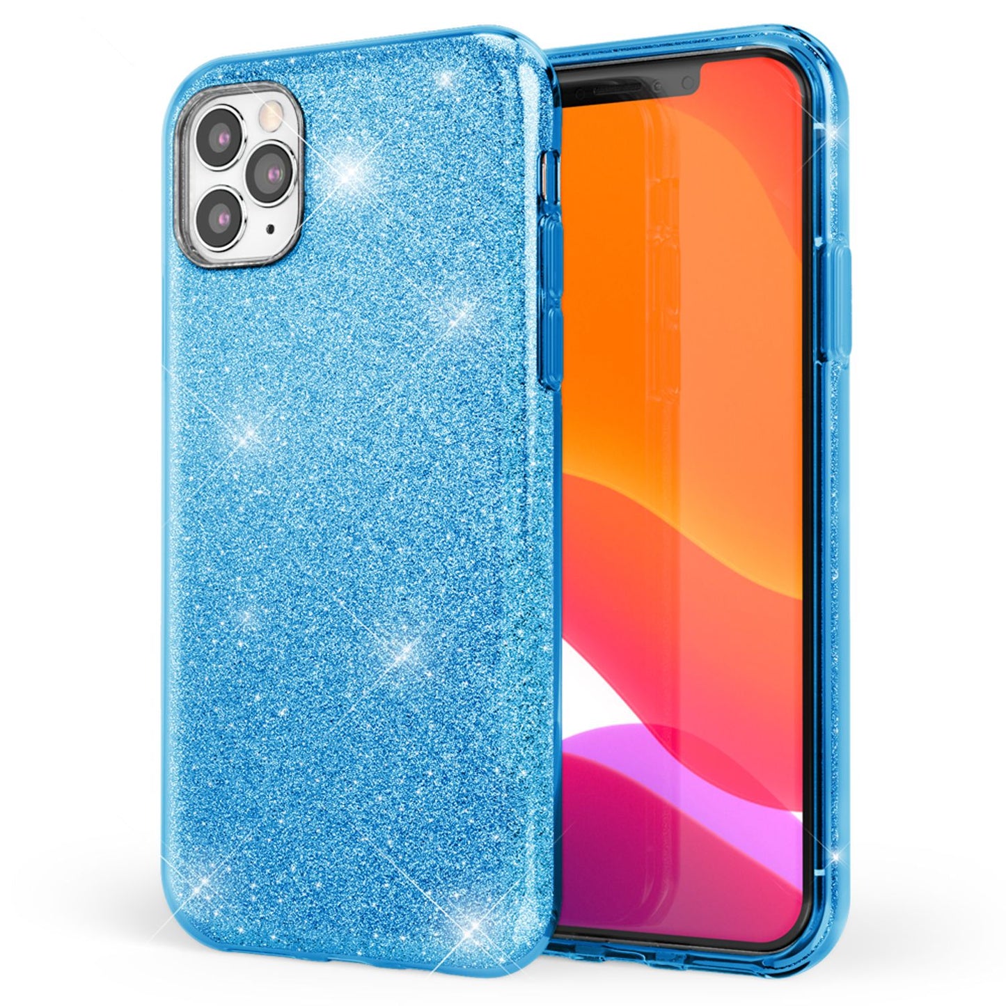 NALIA Glitzerhülle für iPhone 11 Pro – Funkelnder Glitzer-Look & Grip – SHINEPOP (Silikon Case) – Marke aus Berlin