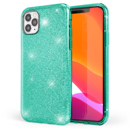 NALIA Glitzerhülle für iPhone 11 Pro – Funkelnder Glitzer-Look & Grip – SHINEPOP (Silikon Case) – Marke aus Berlin