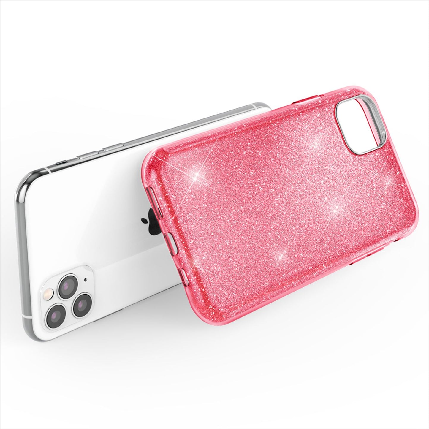 NALIA Glitzerhülle für iPhone 11 Pro – Funkelnder Glitzer-Look & Grip – SHINEPOP (Silikon Case) – Marke aus Berlin