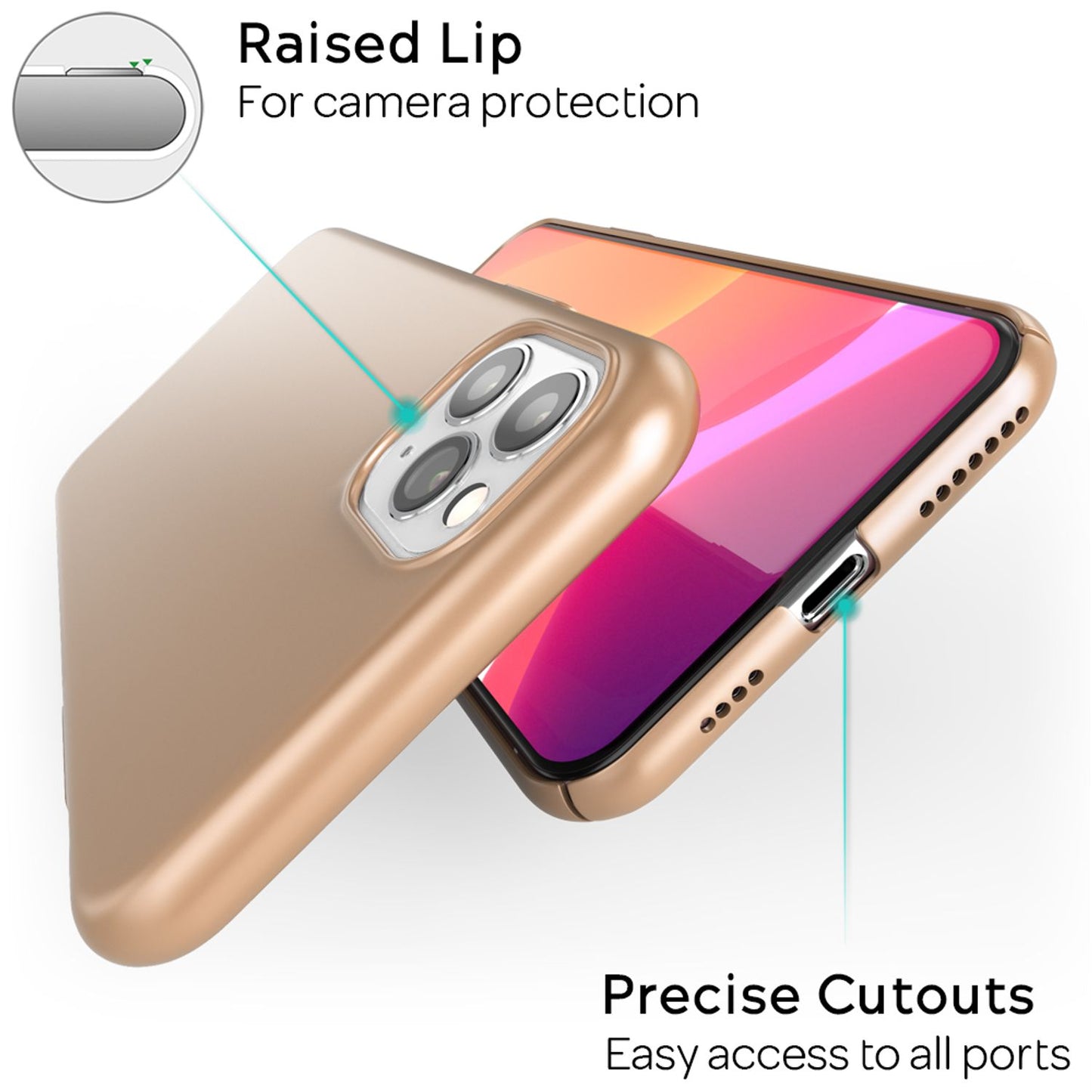 NALIA Ultra Slim Hardcase für iPhone 11 Pro Max – Anti-Fingerabdruck & 0.5mm Dünn – PUREFIT (Matt & Leicht) – Marke aus Berlin