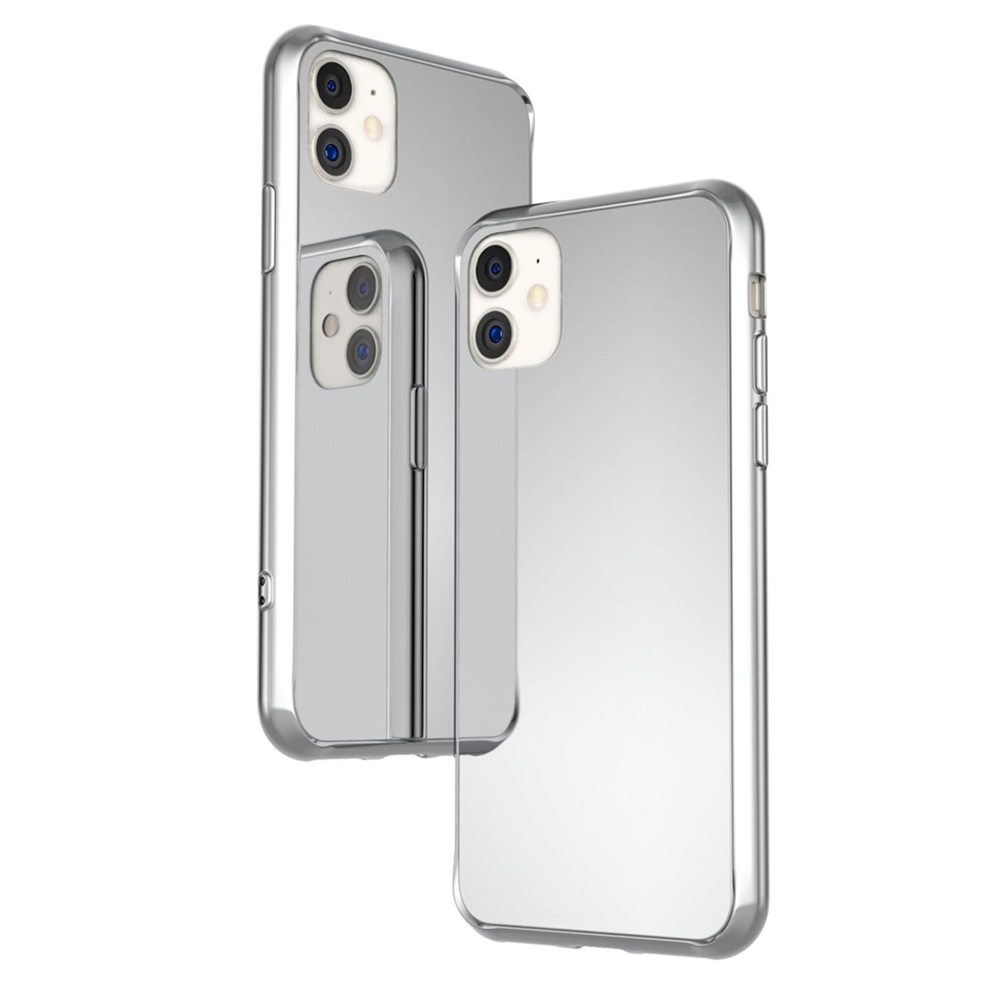 NALIA Spiegelhülle für iPhone 11 – Echtes Glas (9H Spiegel & Kratzfest) – RAYN (Premium Hardcase & Silikon Bumper) – Marke aus Berlin
