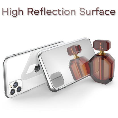 NALIA Spiegelhülle für iPhone 11 Pro Max – Echtes Glas (9H Spiegel & Kratzfest) – RAYN (Premium Hardcase & Silikon Bumper) – Marke aus Berlin