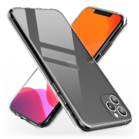 NALIA Hartglas Case kompatibel mit iPhone 11 Pro Hülle, Durchsichtiges Hardcase aus 9H Tempered Glass mit Silikon Bumper, Stoßfeste & Kratzfeste Handyhülle Cover Schutzhülle - Transparent