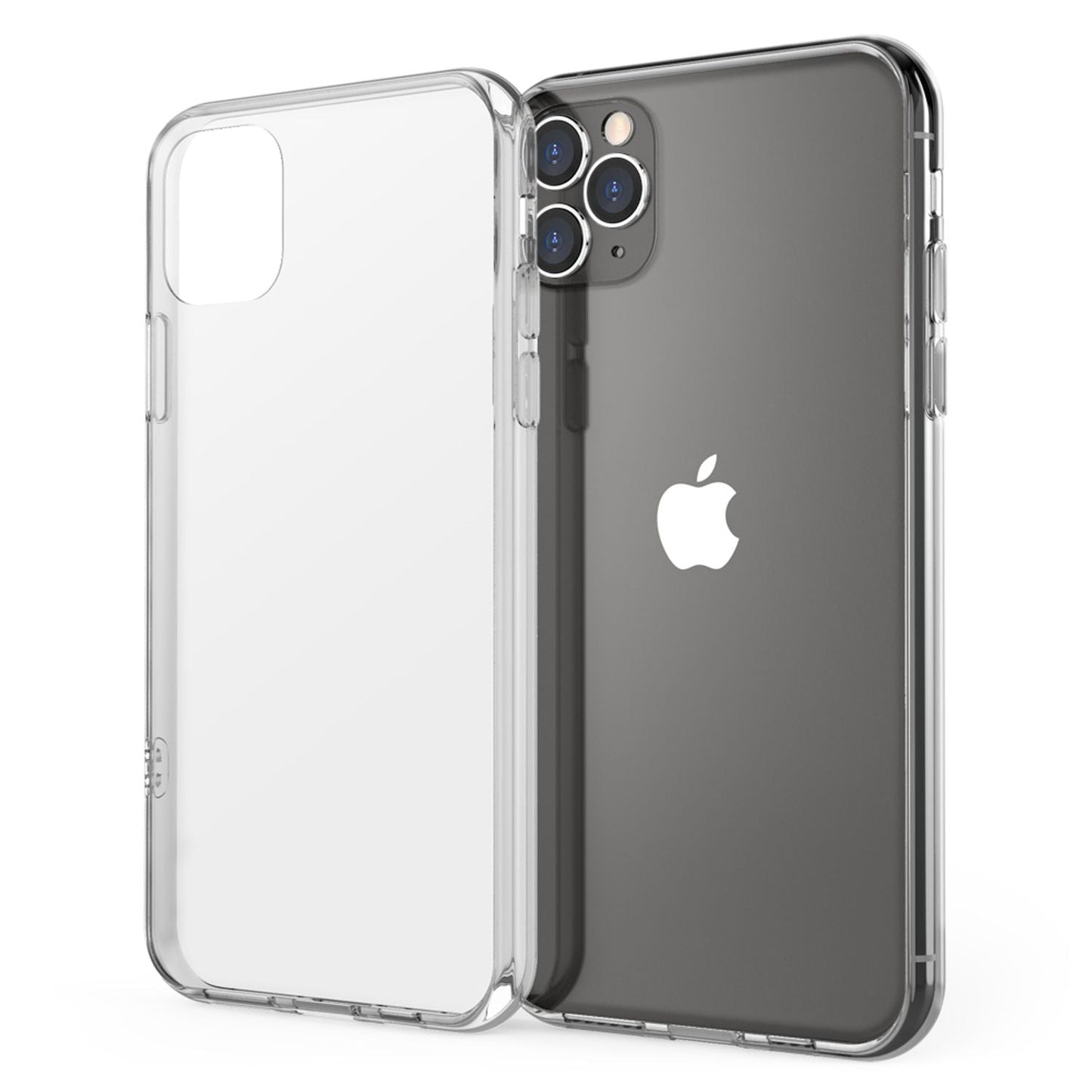 NALIA Hartglas Case kompatibel mit iPhone 11 Pro Hülle, Durchsichtiges Hardcase aus 9H Tempered Glass mit Silikon Bumper, Stoßfeste & Kratzfeste Handyhülle Cover Schutzhülle - Transparent