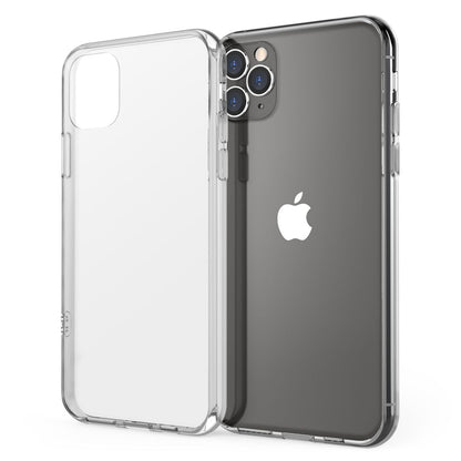 NALIA Hartglas Case kompatibel mit iPhone 11 Pro Hülle, Durchsichtiges Hardcase aus 9H Tempered Glass mit Silikon Bumper, Stoßfeste & Kratzfeste Handyhülle Cover Schutzhülle - Transparent