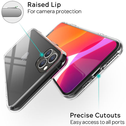 NALIA Hartglas Case kompatibel mit iPhone 11 Pro Hülle, Durchsichtiges Hardcase aus 9H Tempered Glass mit Silikon Bumper, Stoßfeste & Kratzfeste Handyhülle Cover Schutzhülle - Transparent