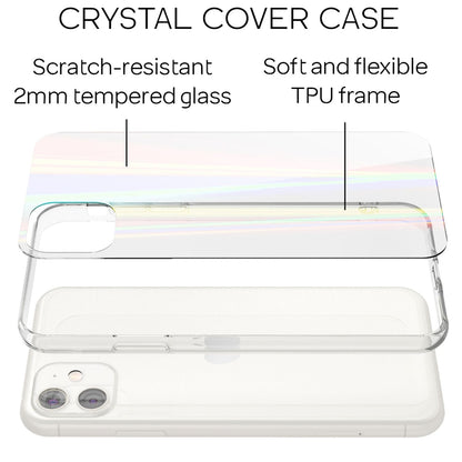 NALIA Transparente Glashülle für iPhone 11 – Holografischer Prisma-Effekt (Regenbogen Schimmer) – 9H Hartglas & Anti-Gelb – AURORA – Marke aus Berlin