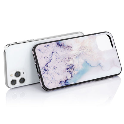 NALIA Marmor Glas Case für iPhone 11 Pro Max – Kratzfestes 9H Echtglas – MARBELLE (Silikon Bumper & Grip) – Marke aus Berlin