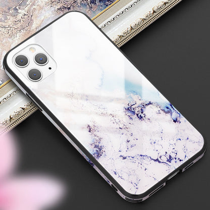 NALIA Hartglas Cover kompatibel mit iPhone 11 Pro Hülle, Marmor Design Hard-Case aus 9H Tempered Glass & Silikon Bumper, Kratzfeste Handyhülle Phone Schutzhülle Handy-Tasche