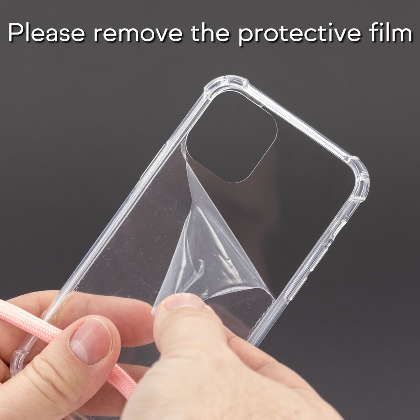 NALIA Handykette für iPhone 11 – Transparentes Hybrid-Case & Band – HANGIT (Anti-Gelb Rückseite & Verstellbar) – Marke aus Berlin