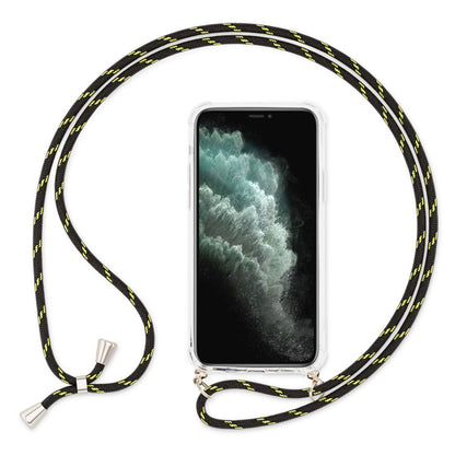 NALIA Handykette für iPhone 11 Pro Max – Transparentes Hybrid-Case & Band – HANGIT (Anti-Gelb Rückseite & Verstellbar) – Marke aus Berlin