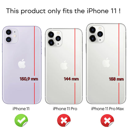 NALIA Echt-Holz Flipcase kompatibel mit iPhone 11 Hülle, Premium Wood Etui Handyhülle mit Klappe, Handy-Tasche Phone Case Cover Schutzhülle Flipcover Klapphülle, Rundum Wallet Schutz Bumper - Walnuss