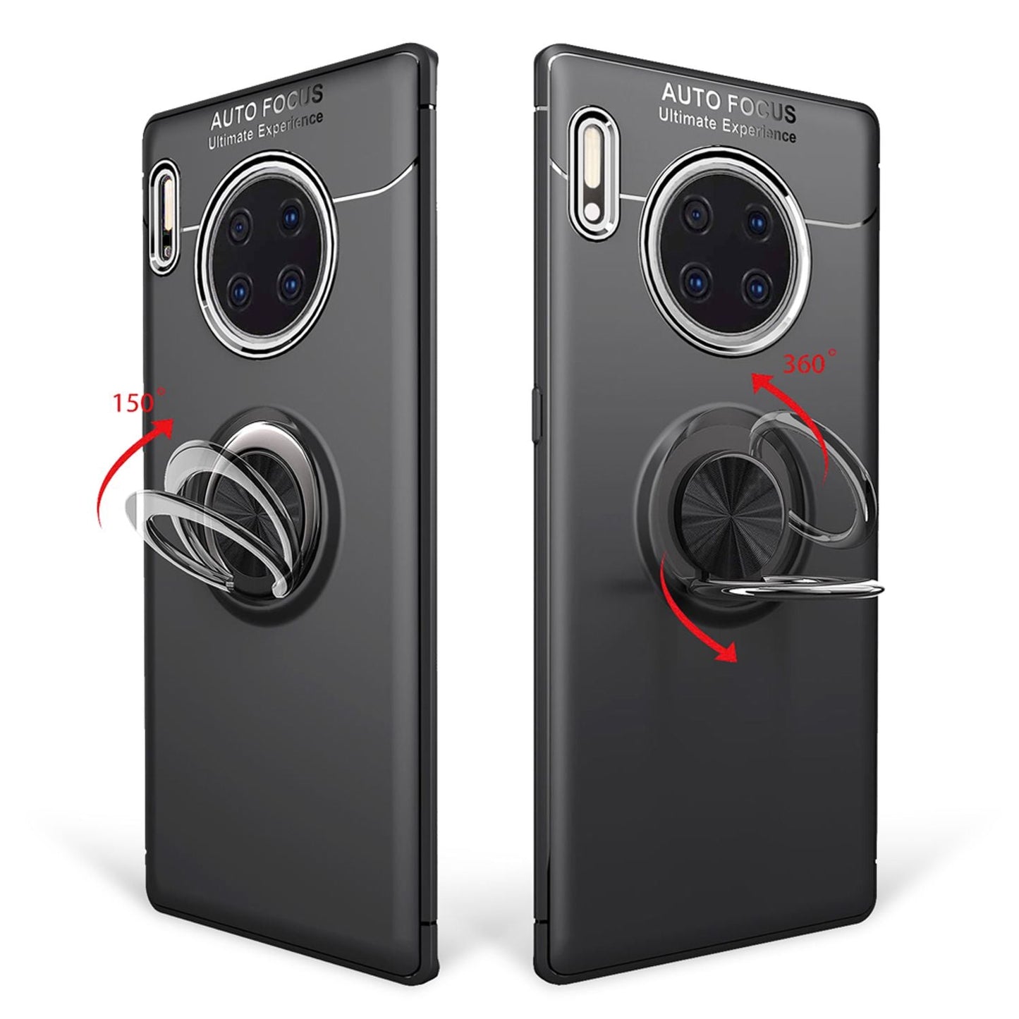 NALIA Ring Handyhülle kompatibel mit Huawei Mate 30 Pro / Mate 30 Pro 5G Hülle, Silikon mit 360 Grad Finger-Halter für magnetische KFZ-Halterung, Schutzhülle Cover Phone Case Handy-Tasche Schutz Etui