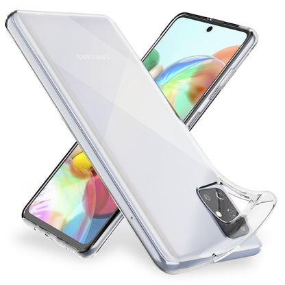 NALIA Handyhülle kompatibel mit Samsung Galaxy A71 Hülle, Dünne Durchsichtige Silikon Schutzhülle Phone Case Soft Cover, Ultra-Slim Bumper Handy-Tasche Skin Etui Silikonhülle Schale Klar - Transparent