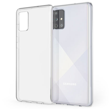 NALIA Handyhülle kompatibel mit Samsung Galaxy A71 Hülle, Dünne Durchsichtige Silikon Schutzhülle Phone Case Soft Cover, Ultra-Slim Bumper Handy-Tasche Skin Etui Silikonhülle Schale Klar - Transparent