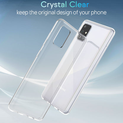 NALIA Handyhülle kompatibel mit Samsung Galaxy A71 Hülle, Dünne Durchsichtige Silikon Schutzhülle Phone Case Soft Cover, Ultra-Slim Bumper Handy-Tasche Skin Etui Silikonhülle Schale Klar - Transparent