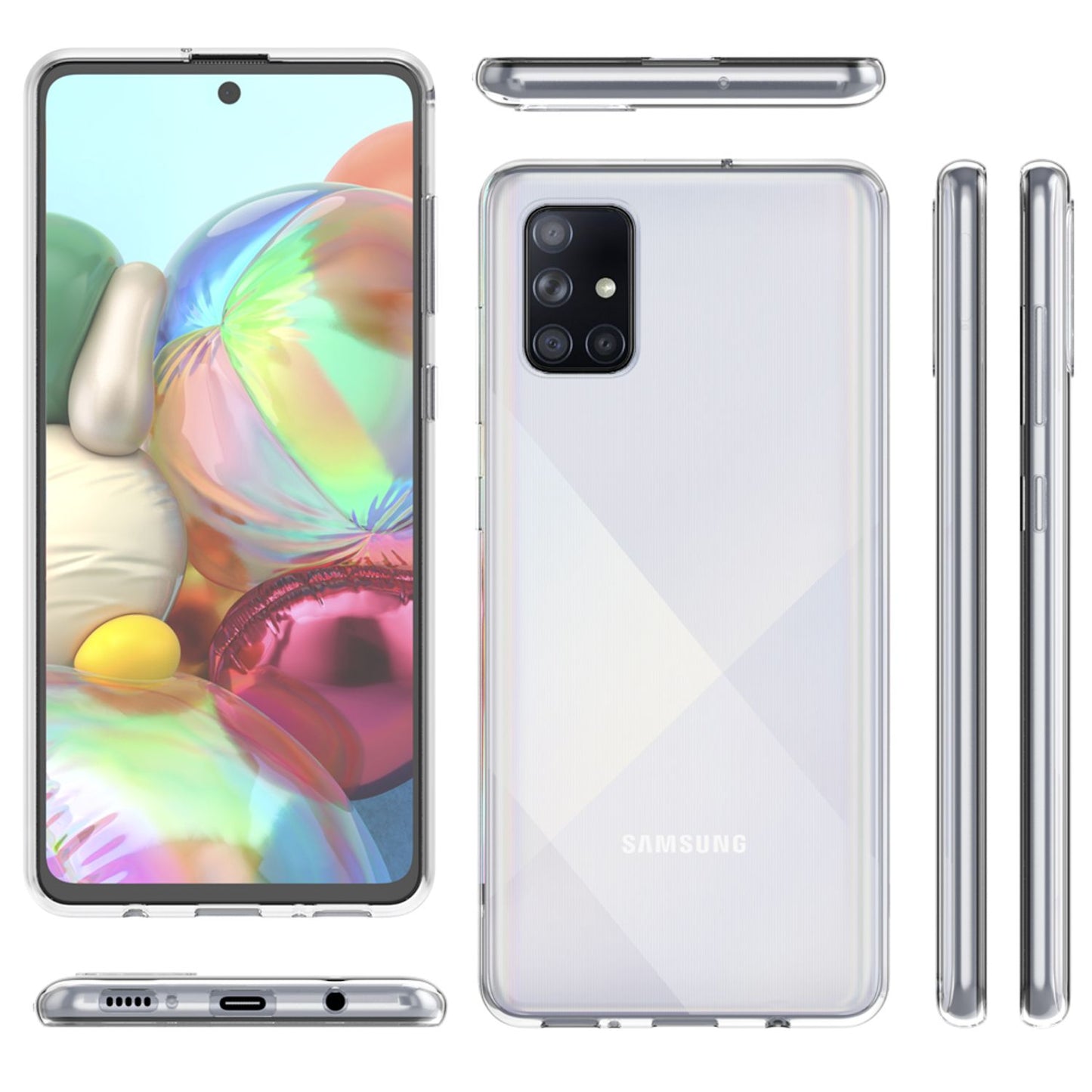 NALIA Handyhülle kompatibel mit Samsung Galaxy A71 Hülle, Dünne Durchsichtige Silikon Schutzhülle Phone Case Soft Cover, Ultra-Slim Bumper Handy-Tasche Skin Etui Silikonhülle Schale Klar - Transparent