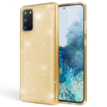 NALIA Glitzerhülle für Samsung Galaxy S20 – Funkelnder Glitzer-Look & Grip – SHINEPOP (Silikon Case) – Marke aus Berlin