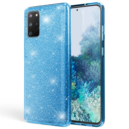NALIA Glitzerhülle für Samsung Galaxy S20 Plus – Funkelnder Glitzer-Look & Grip – SHINEPOP (Silikon Case) – Marke aus Berlin