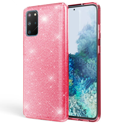 NALIA Glitzerhülle für Samsung Galaxy S20 Plus – Funkelnder Glitzer-Look & Grip – SHINEPOP (Silikon Case) – Marke aus Berlin