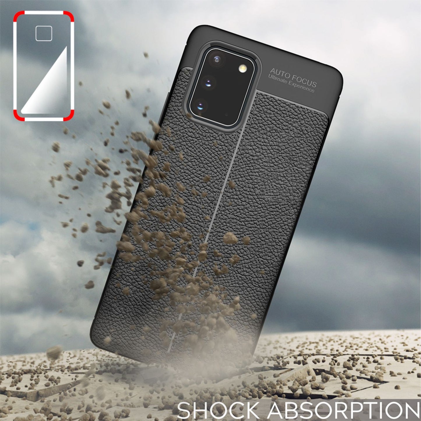 NALIA Leder-Optik Silikon Case für Samsung Galaxy S20 – Griffig & Matt – BARRON Handyhülle (Anti-Fingerprint, Stoßfest & Robust) – Marke aus Berlin