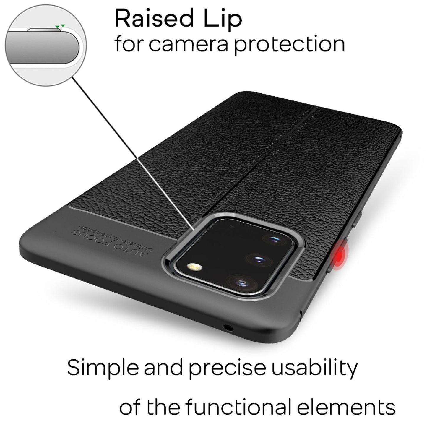 NALIA Leder-Optik Silikon Case für Samsung Galaxy S20 – Griffig & Matt – BARRON Handyhülle (Anti-Fingerprint, Stoßfest & Robust) – Marke aus Berlin