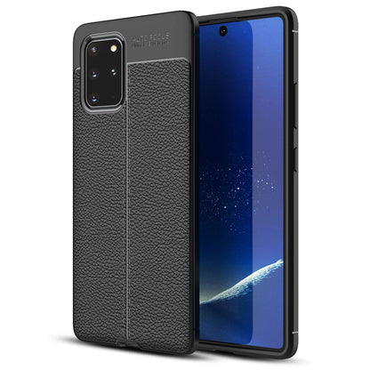 NALIA Leder-Optik Silikon Case für Samsung Galaxy S20 Plus – Griffig & Matt – BARRON Handyhülle (Anti-Fingerprint, Stoßfest & Robust) – Marke aus Berlin