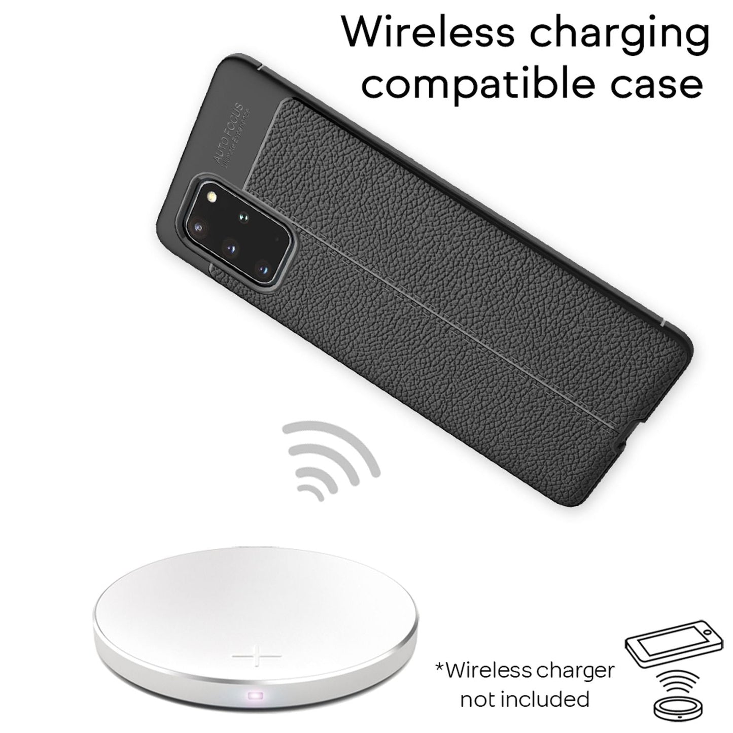 NALIA Leder-Optik Silikon Case für Samsung Galaxy S20 Plus – Griffig & Matt – BARRON Handyhülle (Anti-Fingerprint, Stoßfest & Robust) – Marke aus Berlin