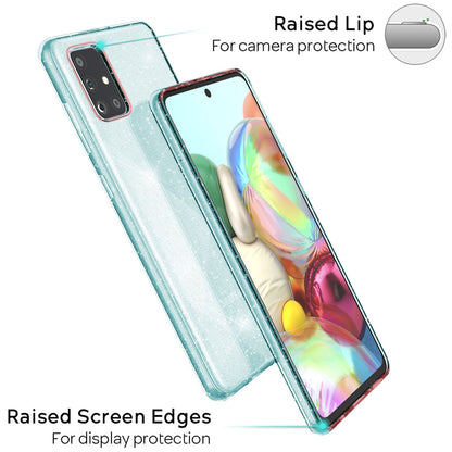 NALIA Glitzerhülle für Samsung Galaxy A51 – Funkelndes Silikon Case – DAZZLIN (Transparent & Stoßfest) – Marke aus Berlin