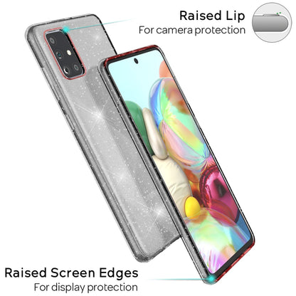 NALIA Glitzerhülle für Samsung Galaxy A71 – Funkelndes Silikon Case – DAZZLIN (Transparent & Stoßfest) – Marke aus Berlin
