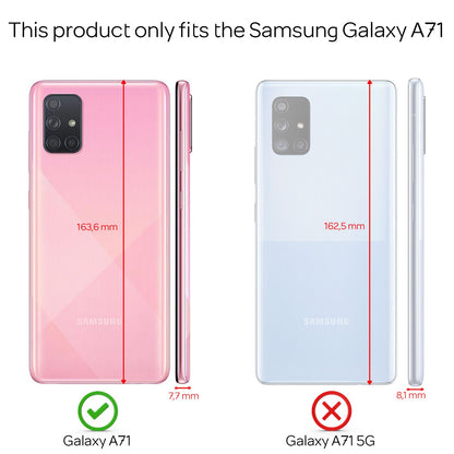 NALIA Glitzerhülle für Samsung Galaxy A71 – Funkelndes Silikon Case – DAZZLIN (Transparent & Stoßfest) – Marke aus Berlin