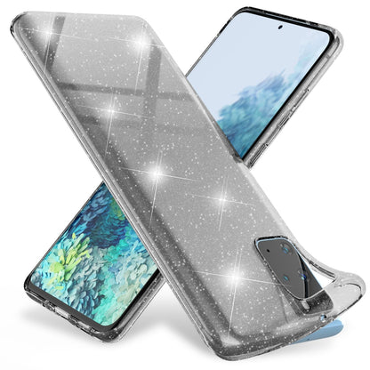 NALIA Glitzerhülle für Samsung Galaxy S20 Plus – Funkelndes Silikon Case – DAZZLIN (Transparent & Stoßfest) – Marke aus Berlin