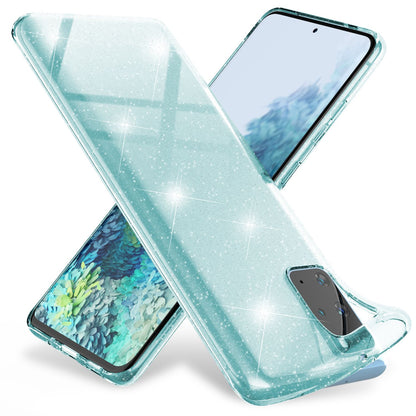NALIA Glitzerhülle für Samsung Galaxy S20 Plus – Funkelndes Silikon Case – DAZZLIN (Transparent & Stoßfest) – Marke aus Berlin