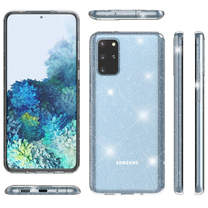 NALIA Glitzerhülle für Samsung Galaxy S20 Plus – Funkelndes Silikon Case – DAZZLIN (Transparent & Stoßfest) – Marke aus Berlin