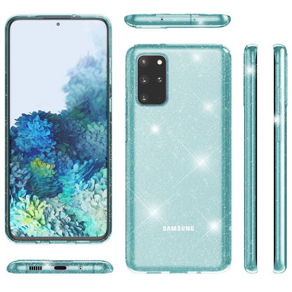 NALIA Glitzerhülle für Samsung Galaxy S20 Plus – Funkelndes Silikon Case – DAZZLIN (Transparent & Stoßfest) – Marke aus Berlin