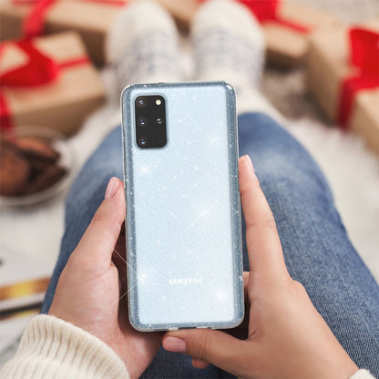 NALIA Glitzerhülle für Samsung Galaxy S20 Plus – Funkelndes Silikon Case – DAZZLIN (Transparent & Stoßfest) – Marke aus Berlin