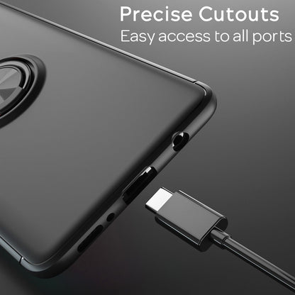 NALIA Ring Hülle kompatibel mit Samsung Galaxy A71 Handyhülle, Silikon Cover mit 360 Grad Finger-Halter für magnetische KFZ-Halterung, Schutzhülle Phone Case Handy-Tasche Etui Bumper