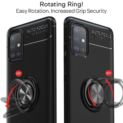 NALIA Ring Hülle kompatibel mit Samsung Galaxy A71 Handyhülle, Silikon Cover mit 360 Grad Finger-Halter für magnetische KFZ-Halterung, Schutzhülle Phone Case Handy-Tasche Etui Bumper