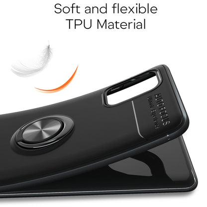 NALIA Ring Hülle kompatibel mit Samsung Galaxy A71 Handyhülle, Silikon Cover mit 360 Grad Finger-Halter für magnetische KFZ-Halterung, Schutzhülle Phone Case Handy-Tasche Etui Bumper