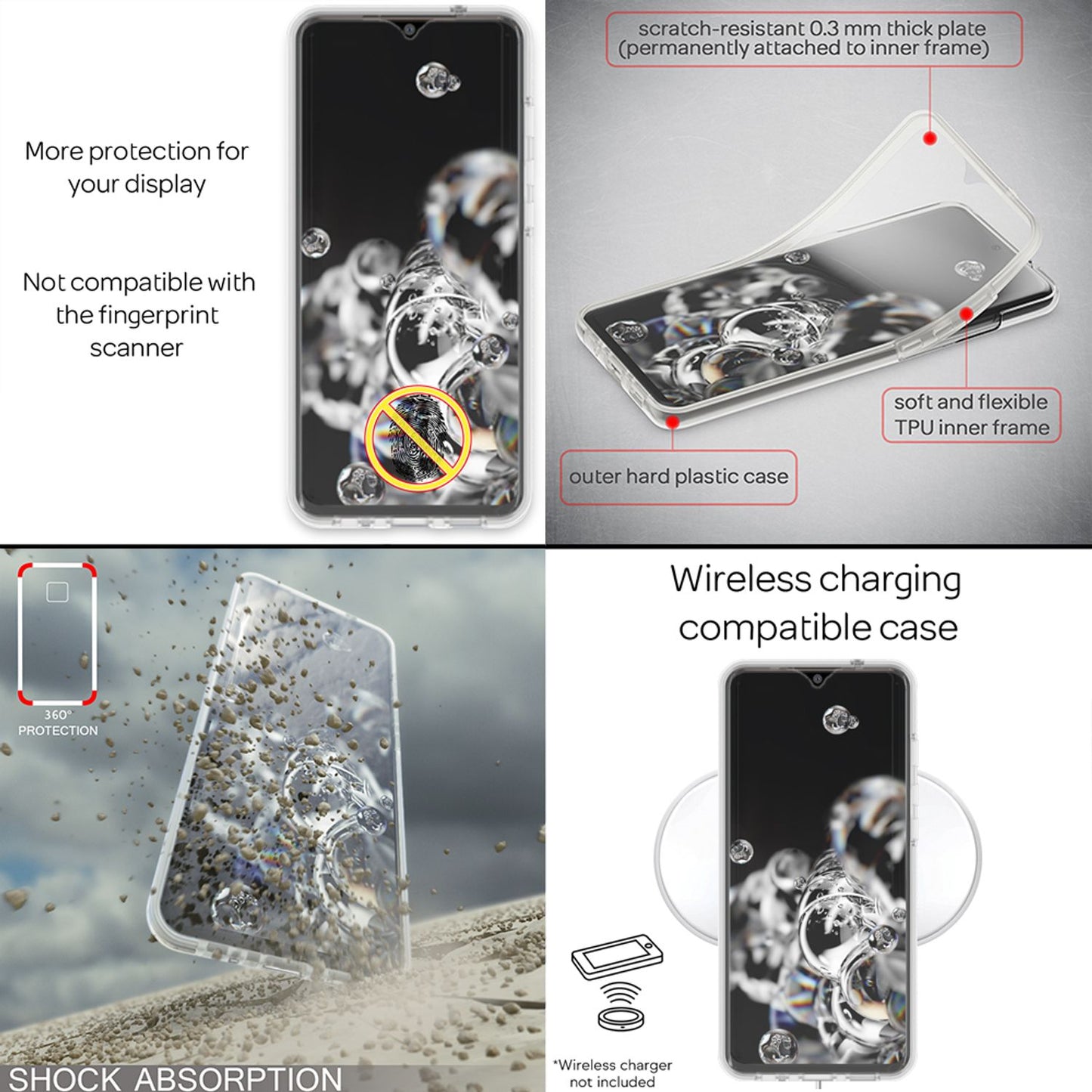 NALIA 360° Hülle für Samsung Galaxy S20 – Vorne & Hinten Schutz – 360GUARD (Full-Body Case) – Marke aus Berlin