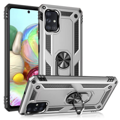 NALIA Panzerhülle für Samsung Galaxy A51 – Ring-Ständer 360° & Magnet-Halterung Kompatibel – RINGDEFEND (Stoßfestes Outdoor Case) – Marke aus Berlin