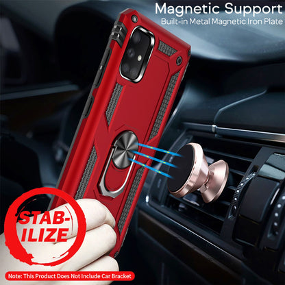 NALIA Panzerhülle für Samsung Galaxy A51 – Ring-Ständer 360° & Magnet-Halterung Kompatibel – RINGDEFEND (Stoßfestes Outdoor Case) – Marke aus Berlin