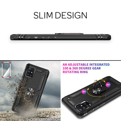 NALIA Panzerhülle für Samsung Galaxy A51 – Ring-Ständer 360° & Magnet-Halterung Kompatibel – RINGDEFEND (Stoßfestes Outdoor Case) – Marke aus Berlin