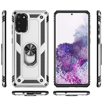 NALIA Panzerhülle für Samsung Galaxy S20 – Ring-Ständer 360° & Magnet-Halterung Kompatibel – RINGDEFEND (Stoßfestes Outdoor Case) – Marke aus Berlin