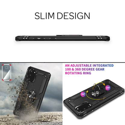 NALIA Panzerhülle für Samsung Galaxy S20 – Ring-Ständer 360° & Magnet-Halterung Kompatibel – RINGDEFEND (Stoßfestes Outdoor Case) – Marke aus Berlin
