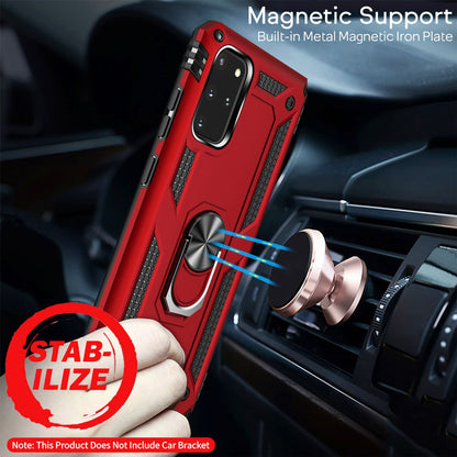 NALIA Panzerhülle für Samsung Galaxy S20 Plus – Ring-Ständer 360° & Magnet-Halterung Kompatibel – RINGDEFEND (Stoßfestes Outdoor Case) – Marke aus Berlin
